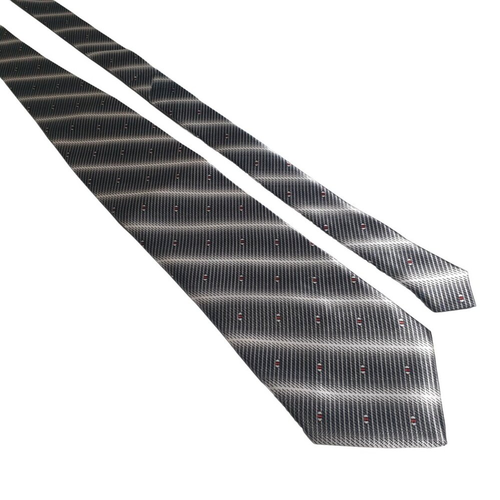 Fuliwang Men Necktie Accessory Red Black Shiny Office Casual Dad Gift Vintage